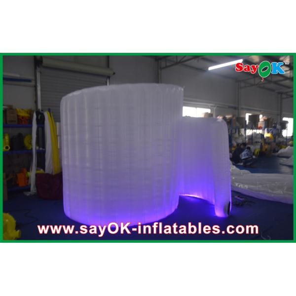 Photo Booth Led Light Blue Waterproof Inflatable Booth Oxford Cloth For Wedding