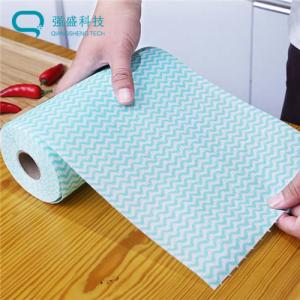 Cheap Wet Dry No Residue ISO9001 55GSM Nonwoven Cleaning Wipe Roll for sale