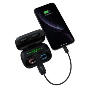 Digital Screen TWS Earbuds Super Mini Wireless Bass Bluetooth 5.0 Earphone with