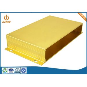 Golden Anodized Aluminum Extrusion Processing Electronic Enclosure
