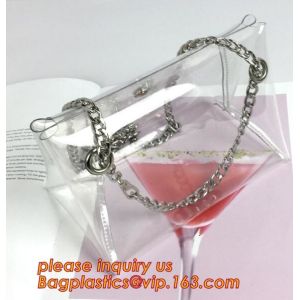 PVC bag/Transparent pvc clutch bag /PVC handle bag for promotion, Neon PVC