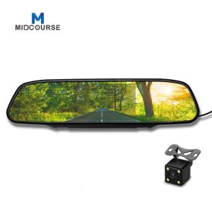 HD Auto Monitor Rear View Mirror 12V LCD LED Mirror Monitor Rear View Bluetooth