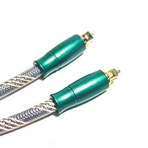 Toslink Optical Digital Cable Knited Rope Plated Gold 4K Connecotr High Sound