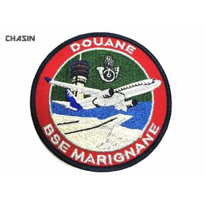 Recycled Aviation Hat Patches Laser Cut Smooth Border Fabric Badges Patches