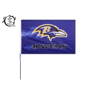 NFL Baltimore Grommets Raven Banner , 3 x 5-Foot Polyester Digitally Printed