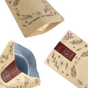 China Greaseproof Aluminum Foil Lined Paper Bag Custom Logo Printing Biodegradable BBQ Kebab Bags on sale