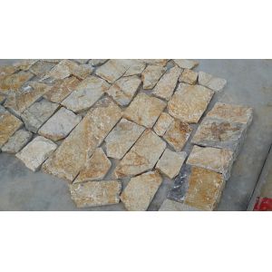Yellow Slate Fieldstone Natural Slate Random Flagstone Castle Rock Veneer