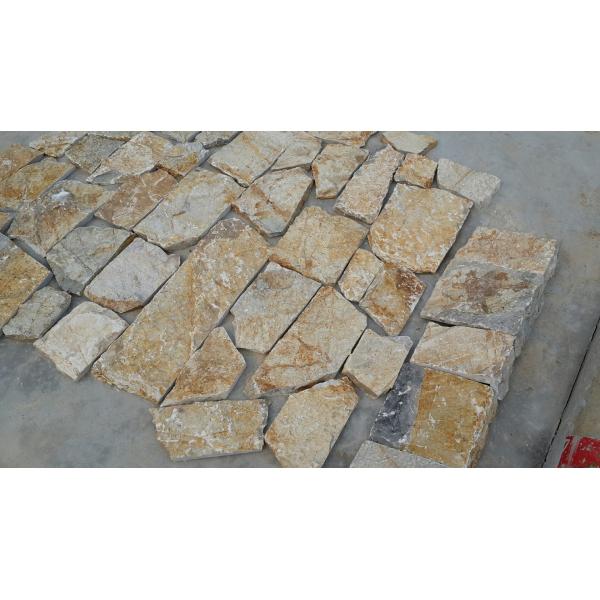 Yellow Slate Fieldstone Natural Slate Random Flagstone Castle Rock Veneer