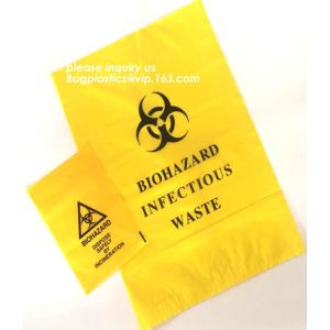 Safty biohazard bag for medical waste, biohazard specimen transport reclosable,