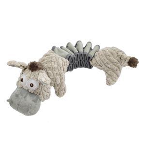 Plush Donkey Dog Toy Squeaky Interactive Chew Tug Toy For Small Medium And Large