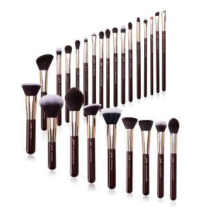 Natural Hair 5.6'' 6.9'' Pro Makeup Brushes Set Zinfandel Grape Color