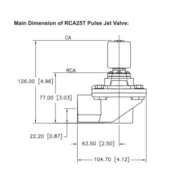 GOYEN Pulse Valve RCA25T 1-inch DC24V Right Angle Type Suitable For Diaphragm K2501 K2503
