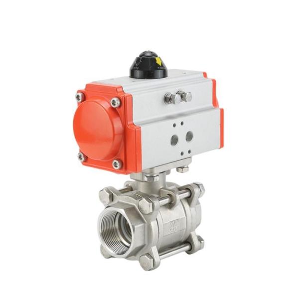DN50 Pn16 CF8m 1000wog 3PC Pneumatic Actuators Float Ball Valve within 30 Days