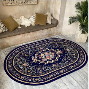 Bohemian Style Ellipse Crystal Velvet Living Room Floor Carpets 160*230cm For