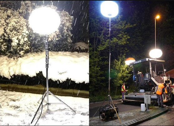 360 Degree SUN 480W LED Balloon Light For Night Construction Glare Free Work