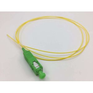 Durable SC/APC Optical Fiber Pigtail SM 0.9mm Corning G657A Fiber Low Insertion Loss