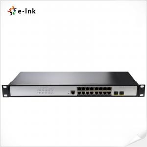 China Enterprise Layer 2 Managed Switch 16 Port Gigabit 802.3at PoE To 2 Port 100/1000X SFP on sale