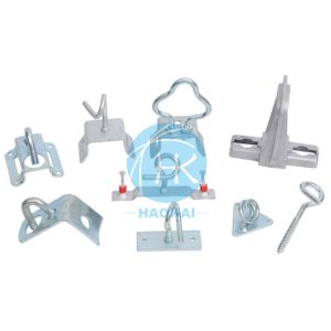 FTTH Heavy Duty Clamp Overhead Aerial Galvanized C Or S Type Wall Mounted Cable Hook
