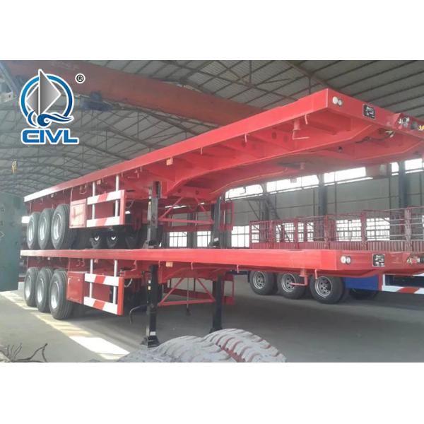 New 40 Feets 3 Axles Trailer Flatbed Container Semi Trailer Trucks Heavy Duty Flatbed Trailer