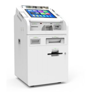 19 Inch Touch Screen Angle Adjustable White Compact Banking Service Equipment