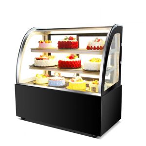 Ventilated Cooling Front Open Cake Display Freezer Double Glazed Toughened