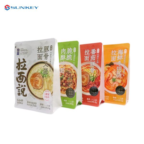 Quality Ziplockk Resealable Laminated Packaging Pouches Transparent Flat Bottom Standing Pouch wholesale