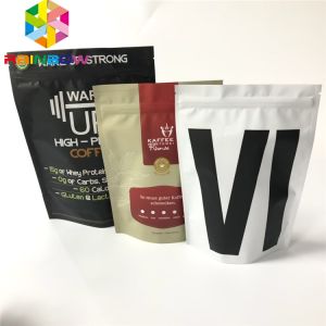 Reusable Gusseted Stand Up Pouch Packaging Plastic Biodegradable Valve Coffee