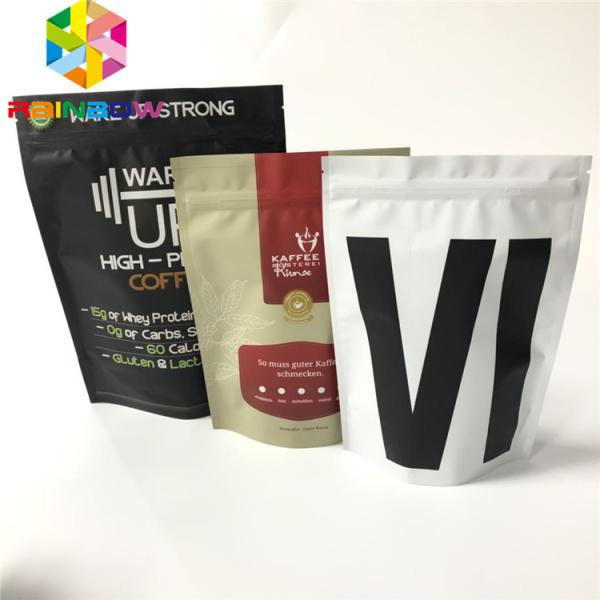 Reusable Gusseted Stand Up Pouch Packaging Plastic Biodegradable Valve Coffee