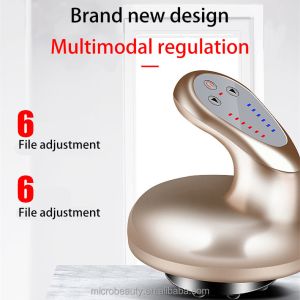 Handheld Body Vacuum Cupping Scraping Massager With Red Light Heating Therapy