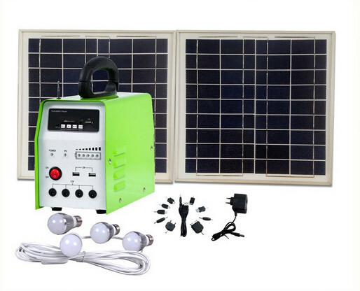 Quality portable solar generator solar energy system integrated radio functions FM/AM radio, USB wholesale