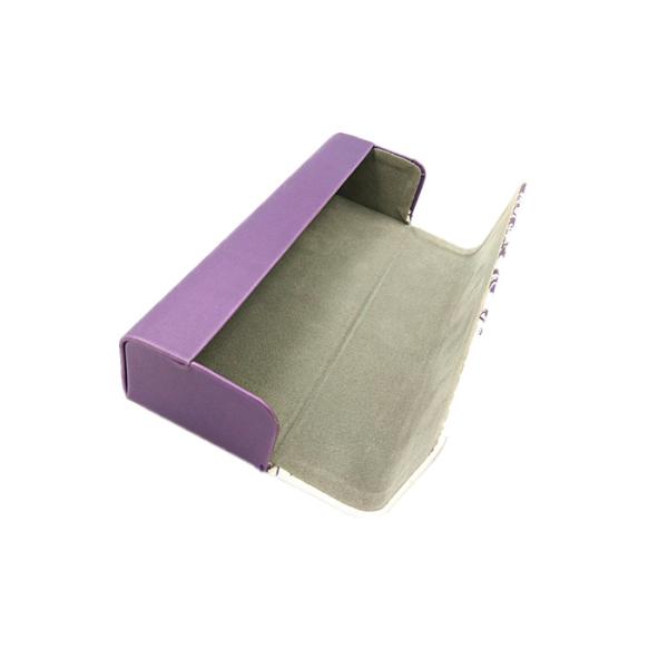 White Eyeglasses Iron Optical Glasses Case With Elegant Flowers Printing