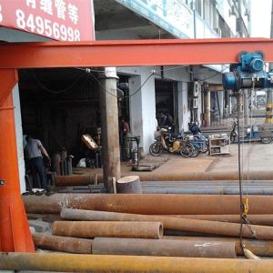 European Type 4.5 Ton Pillar Mounted Jib Crane Remote Control 3 Phase Power