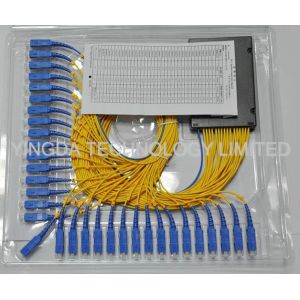 1*32 Passive Optical Fiber PLC Splitter Box Low Pdl , Low Insertion Loss For