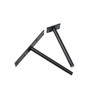 Black Wood Shelf Bracket Pattern with Customized Single-side Bracket and