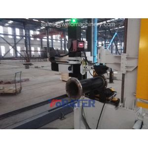 Automatic middle steel pipe to flange welding machine and solutions 6M piping
