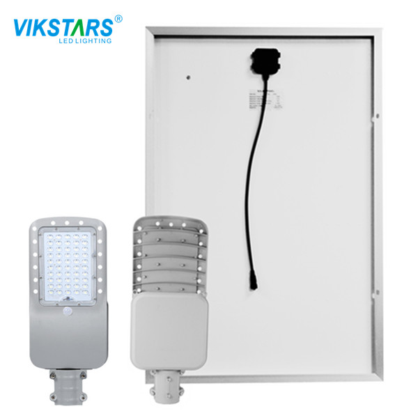 Quality 11.1V 40AH LED Solar Street Lights 2.4G Remote Controller Dia 60mm Pole wholesale