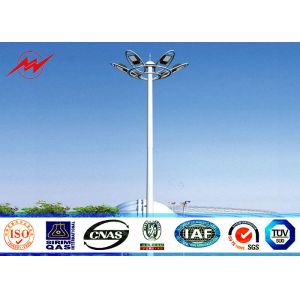 Octagonal Stadium Football High Mast Tower Light Pole Custom 30M For Seaport