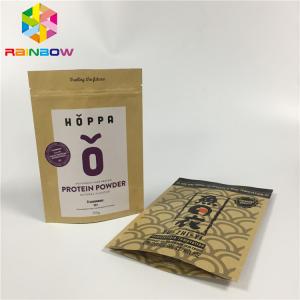 China Resealable Customized Paper Bags Self Stand Up Snack Natural Kraft Paper Pouch on sale