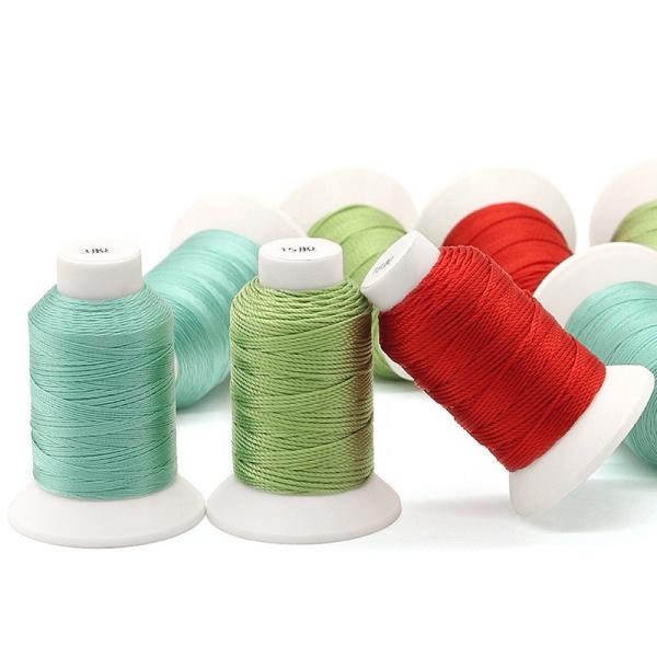 Quality 3ply Yarn Count 100% Polyester Sewing Thread TEX90 for Leather Crochet Free Sample wholesale