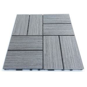 Cheap 8mm Engineered Floor WPC Deck Tile Outdoor Patio Around Inground Pool for sale