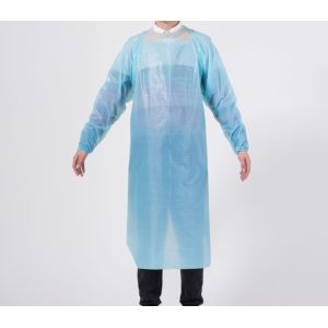 CPE isolation gown disposable plastic apron with long sleeves