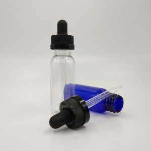 120ml Transparent Glass Liquid Dropper Bottles With Screw Cap