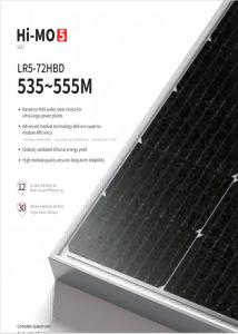 China Bifacial LONGi PV Modules Half Cut Longi Solar 555W 535W 540W 545W 550W on sale