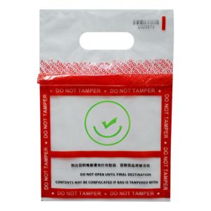 Clear Tamper Evident Security Bags With Multiple Barcode Serial Numbers Duty