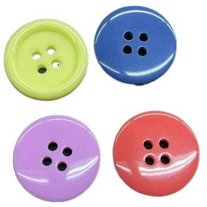 Cheap Chalk Plastic Resin Buttons 4 Hole 28L ODM Color For Garment Accessories for sale