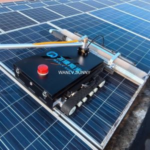 Electric Solar Panel Cleaning Robot with Cold Water Cleaning Process and