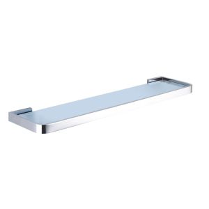 Glass shelf with railing 86010-300,300mm &Square &Brass&Chrome&Toughened glass &Bathroom Accessories&Sanitary Hardware