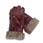 Christmas Gift Stock Merino Lamb fur Shearling Sheepskin Gloves for Women