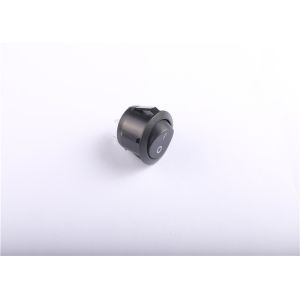 Non - Illuminated Small Black Round Rocker Switch 2500VAC/5s Dielectric Strength
