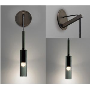 Copper Crystal Wall Lamp Creative Glass Bottle Design Parlor Bedroom Bedside led